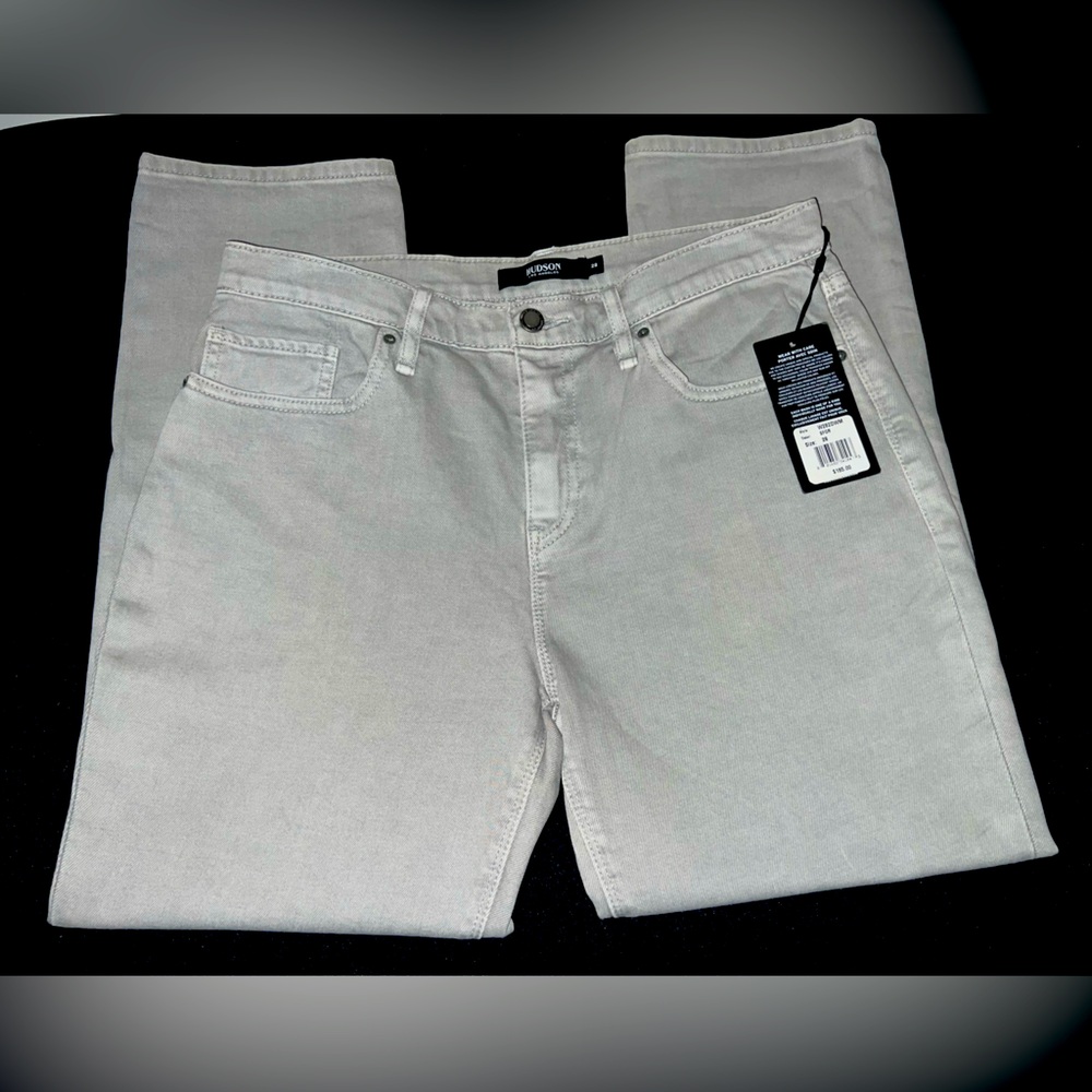 NWT Hudson Jessie Boyfriend Jean Size 28 Light Gray Stretch
MSRP $185